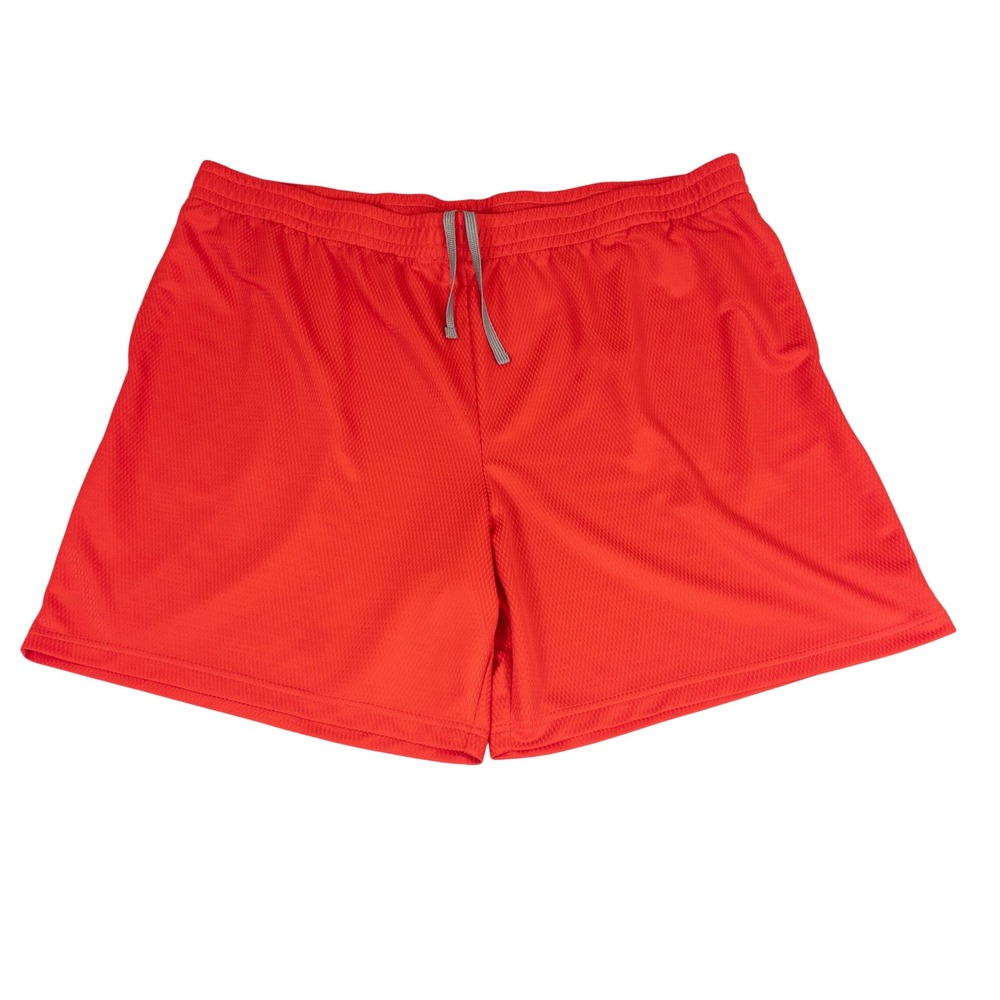Athletic Works Mens Red Mesh Gym Basketball Shorts 3XL 48-50 Drawstring Training
